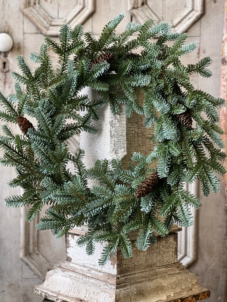 Evergreen Tapestry Wreath – 24"