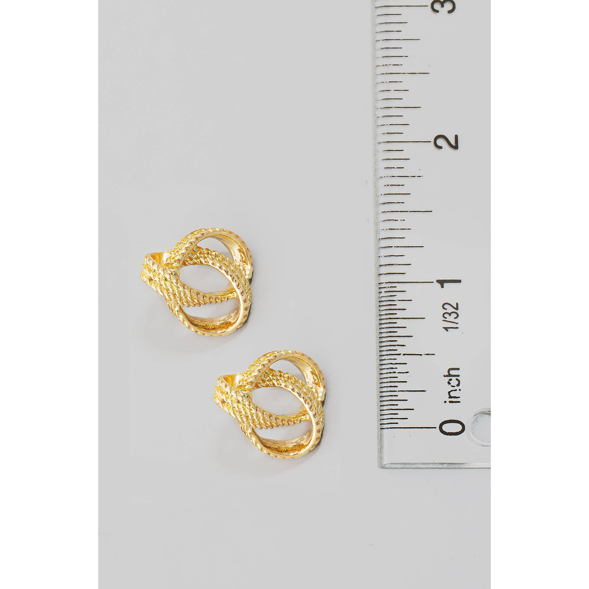 Three Row Ball Twist Earrings: G