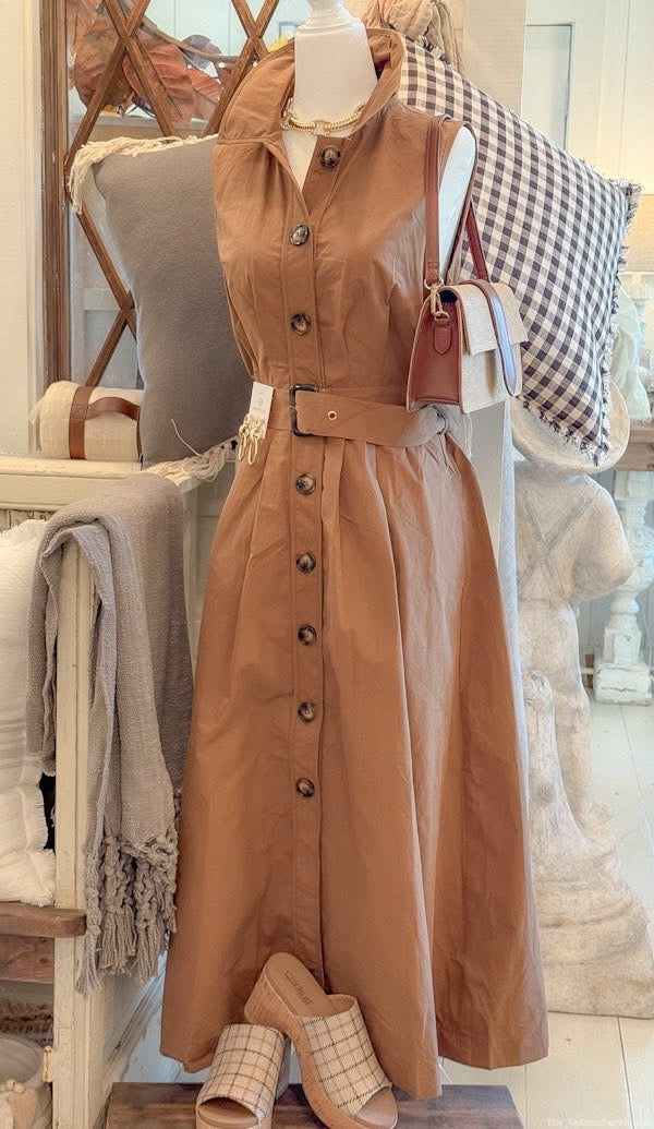 Savanna Belted Midi Dress