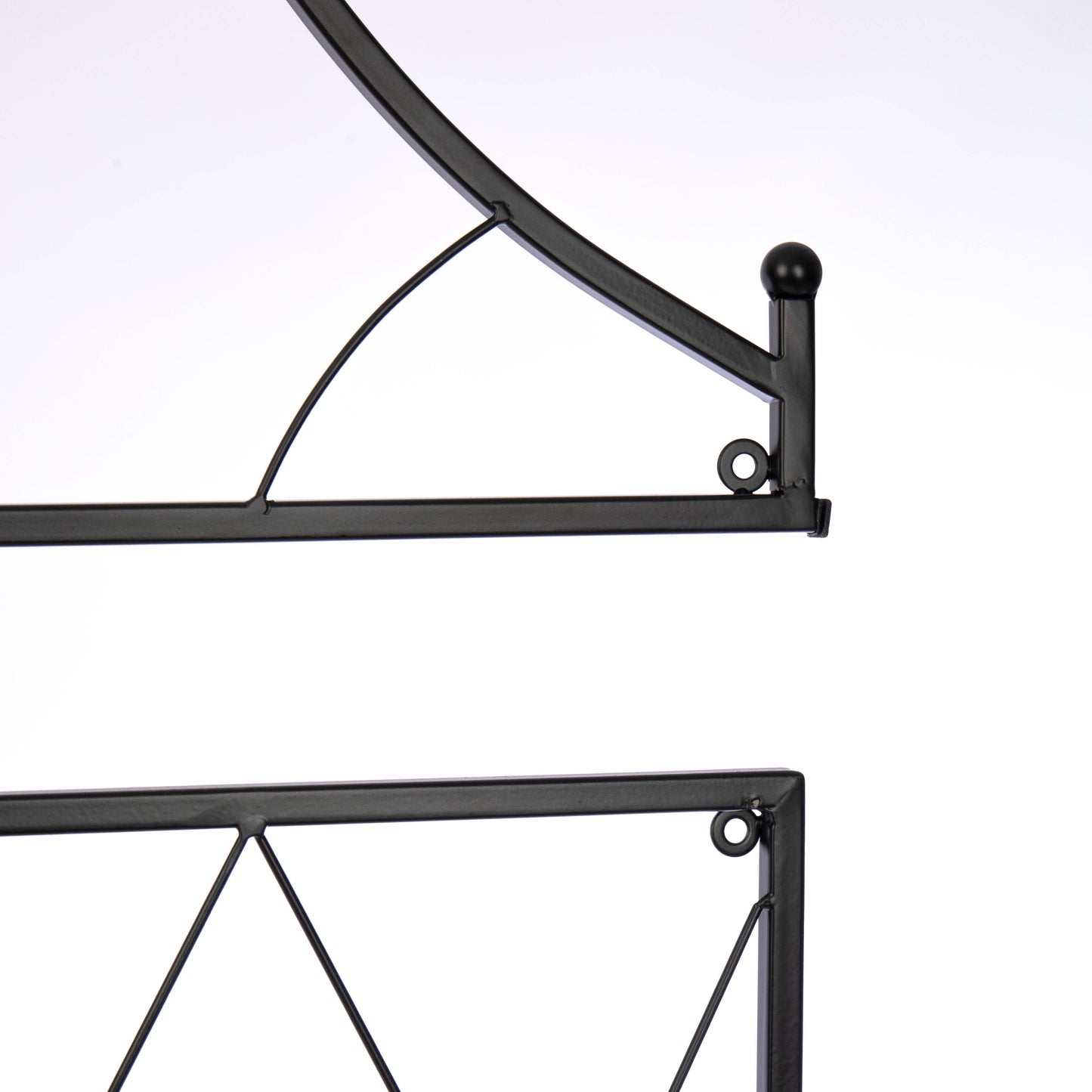 Wire Wall Mount Trellis Arch and Rectangle Two Part Display