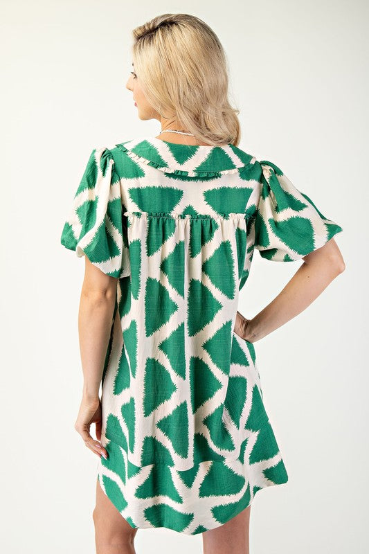 Peter Pan Collar Mini Dress