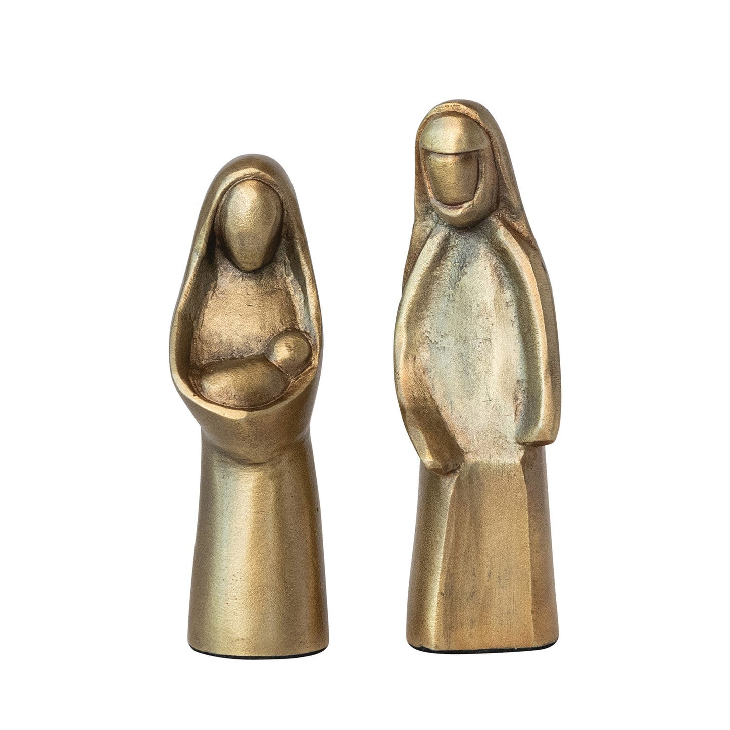 Cast Aluminum Holy Family | Antique Gold Finish
