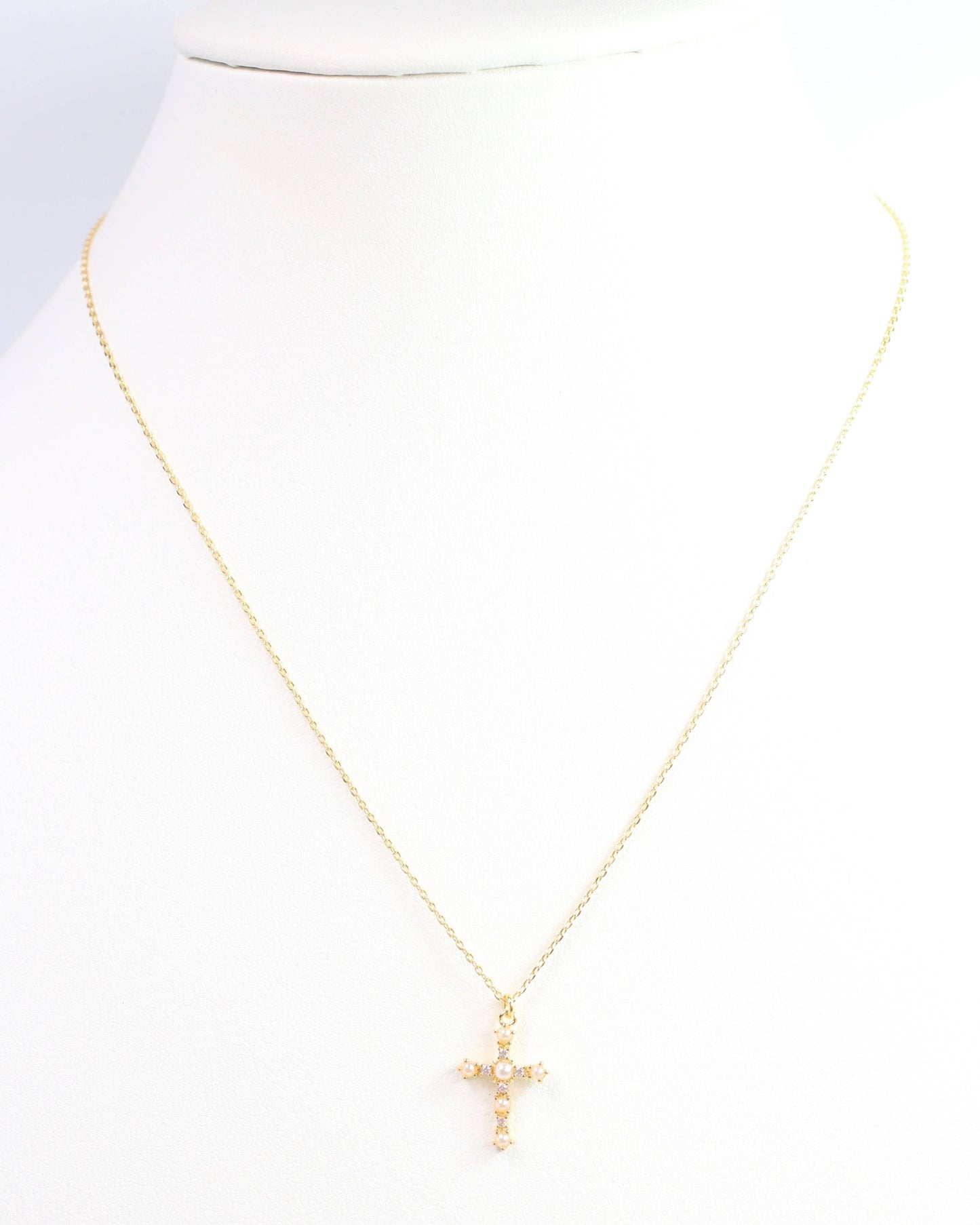 Penley Cross Necklace Gold