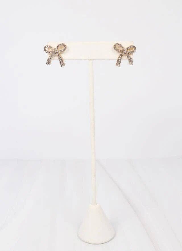 Wendover CZ Bow Earring Gold