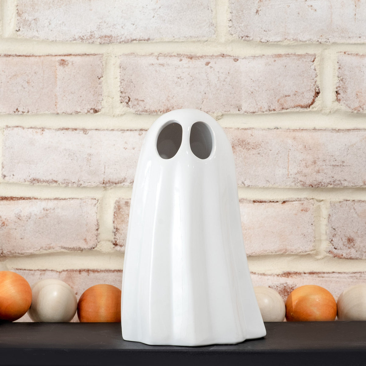 White Ceramic LED Ghost Figurine