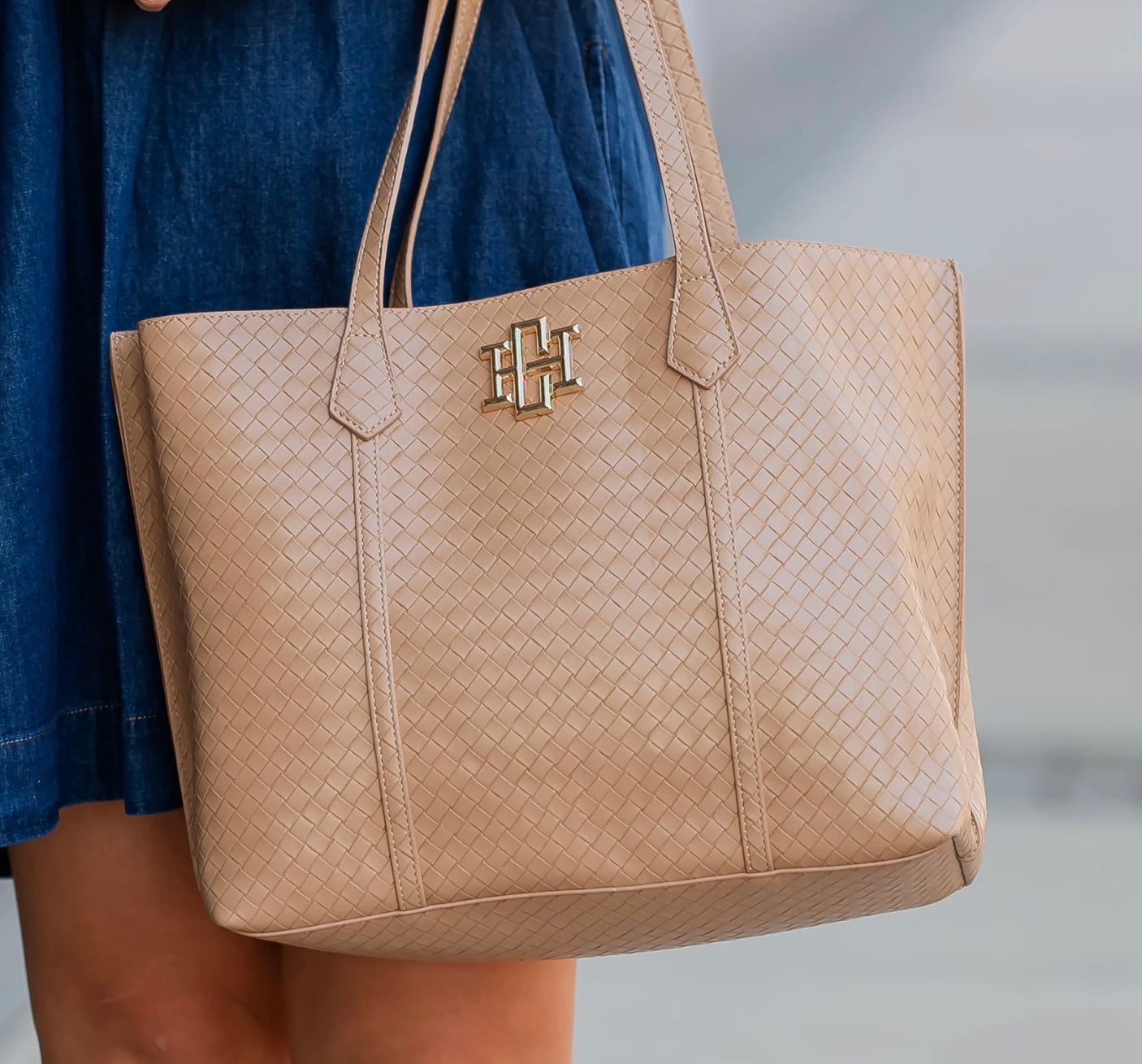 Heath Tote Bag Woven Tan