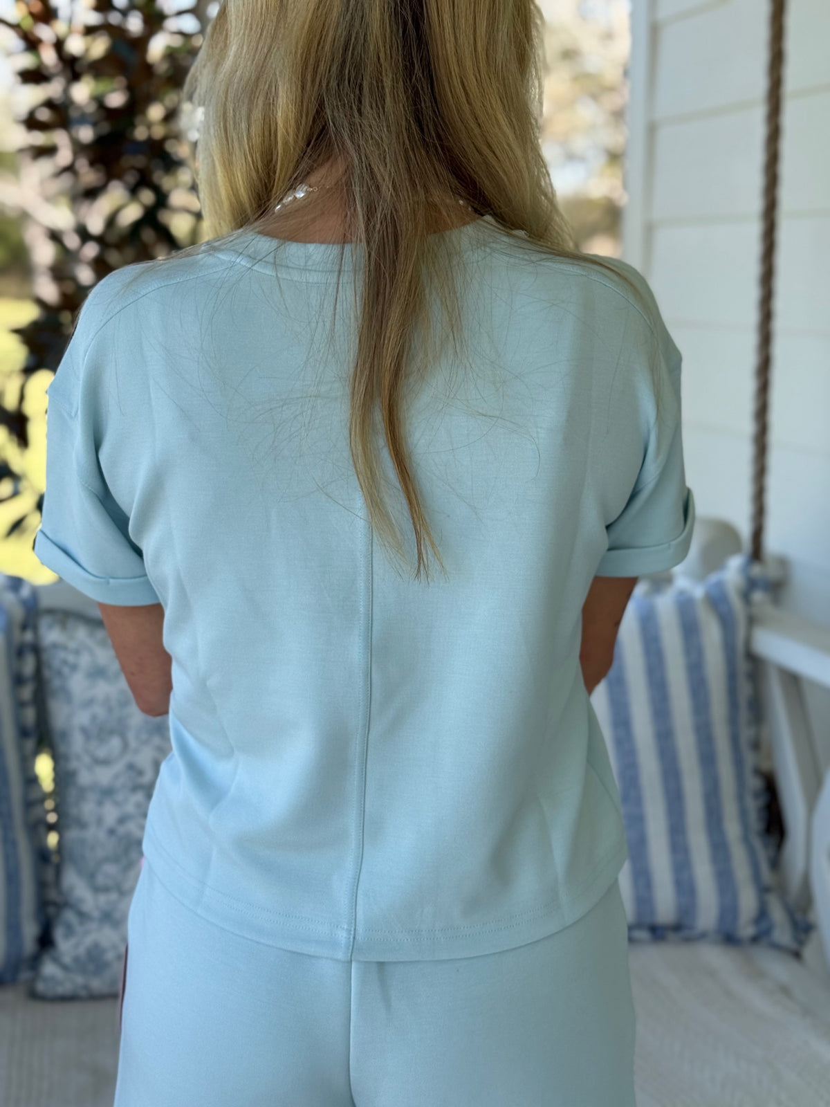 The Everyday Comfort Tee-Blue
