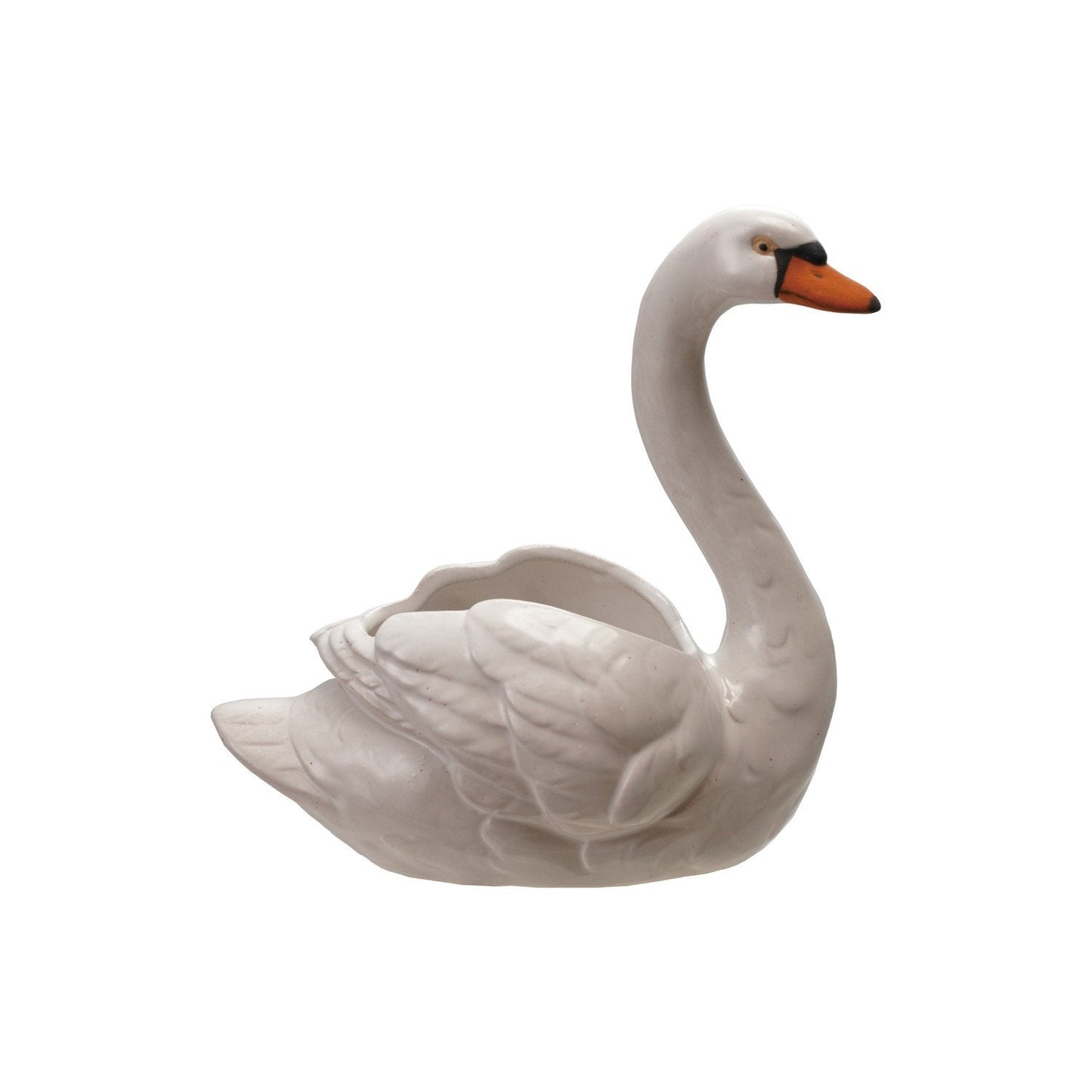 Stoneware Swan Planter Small
