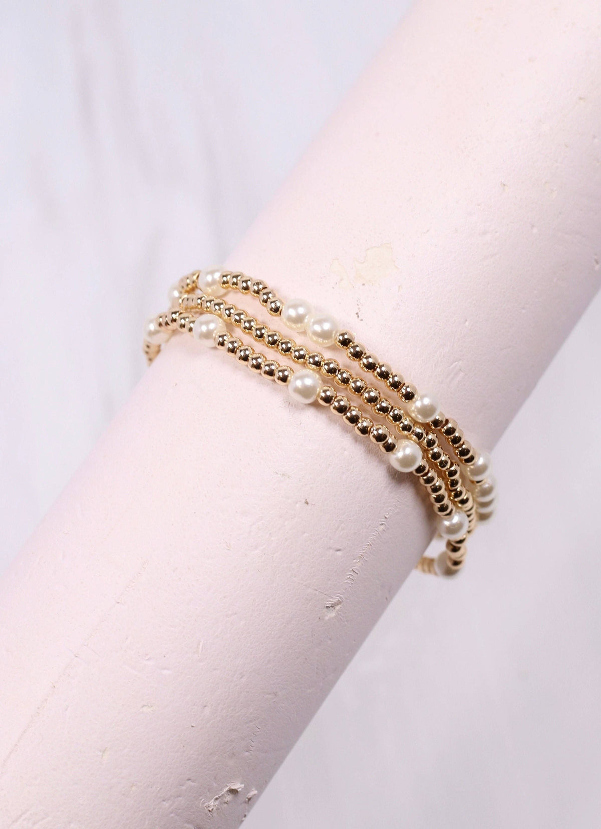 Sowell Pearl Bracelet Set GOLD: Default
