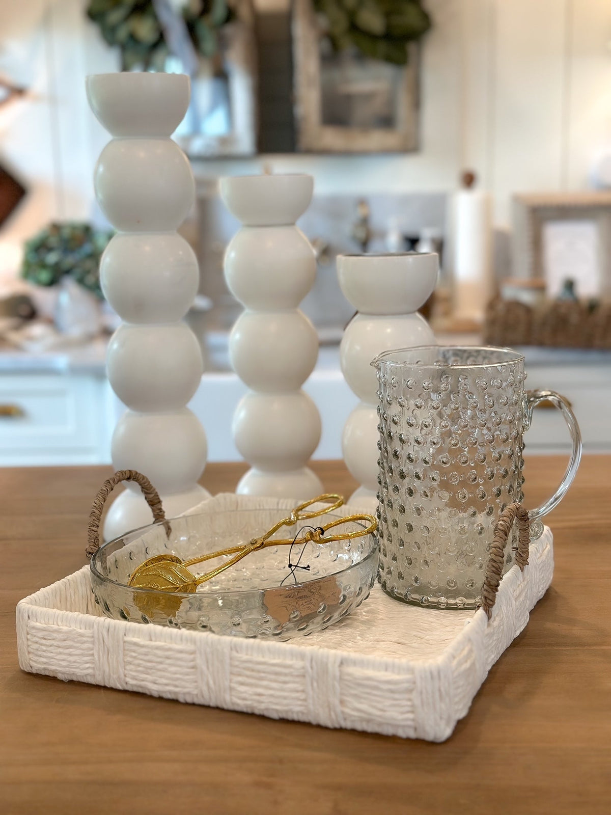 White Woven Tray