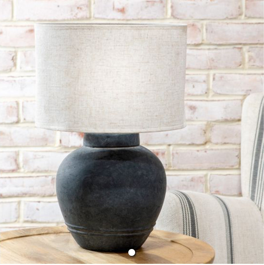 Charcoal Ceramic Lamp