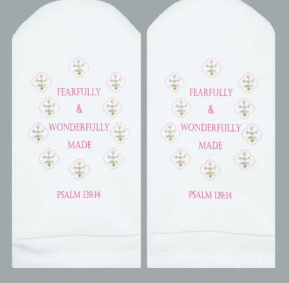 Psalms 139:14 Fearfully & wonderfully made Socks