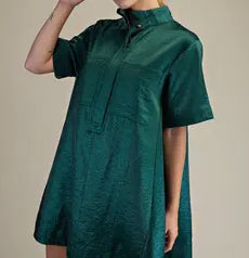 Emerald Luxe Mini Dress