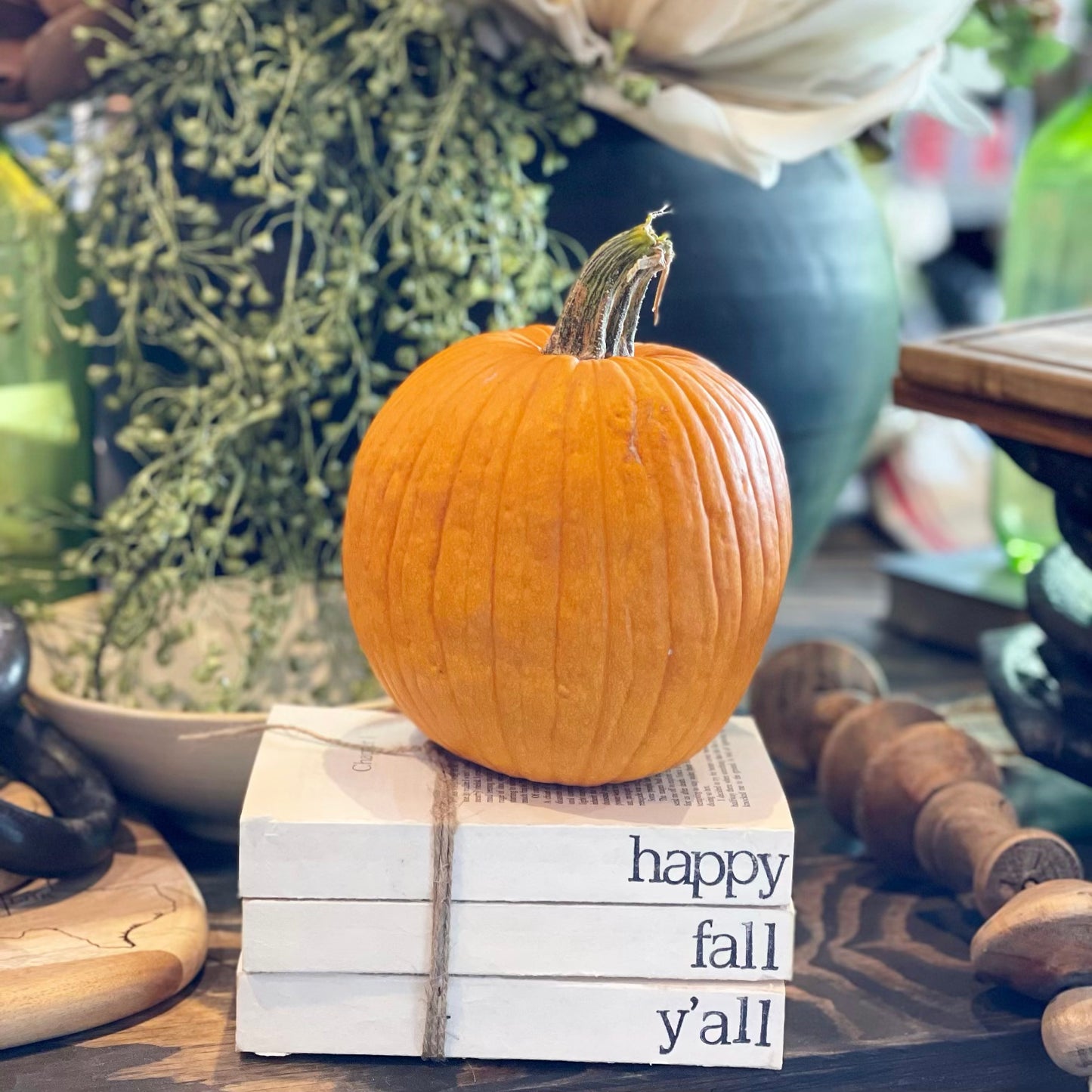 Fall Stamped Stacked Books: Give thanks in everything