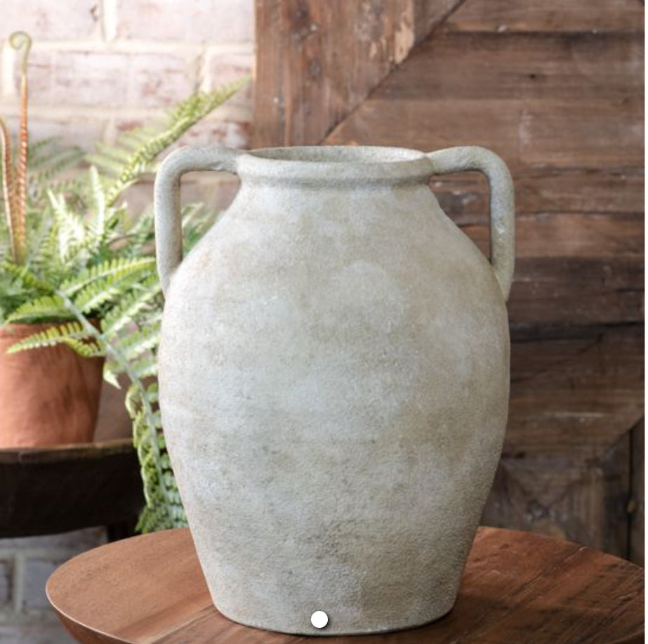 Natural Wash 2 Handle Jug Vase