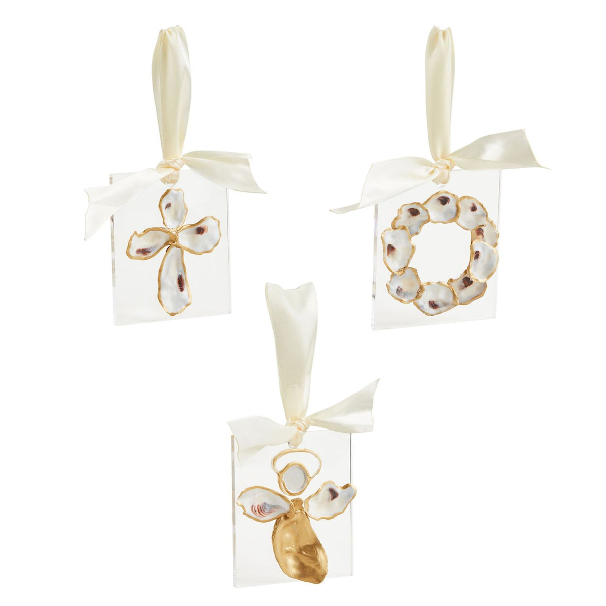ACRYLIC OYSTER ORNAMENTS
