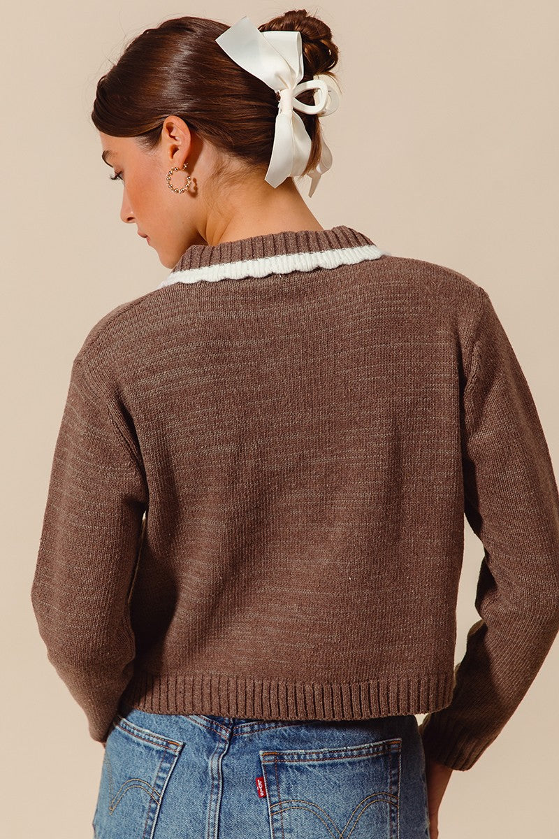 The Charlotte Contrast Cardigan