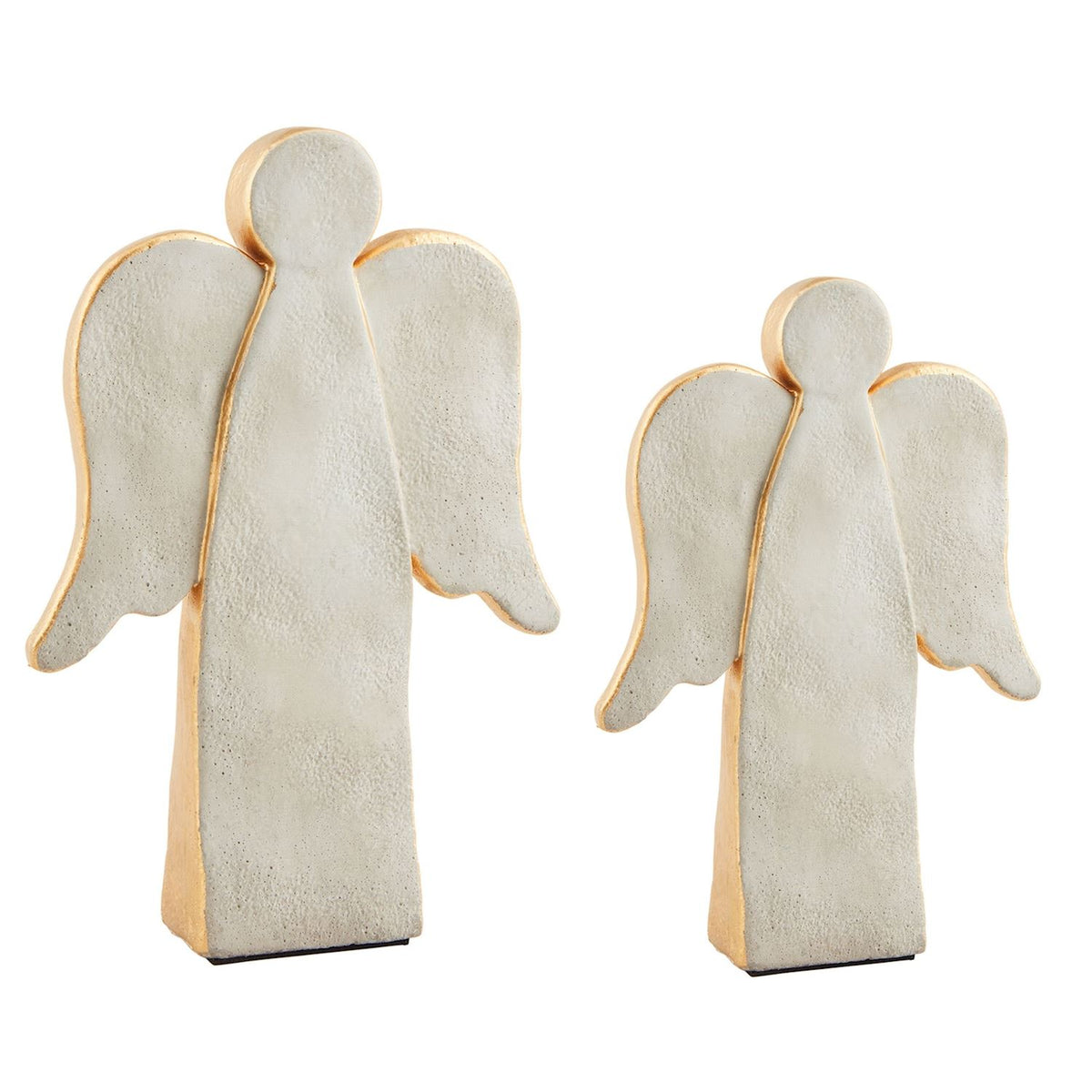 Concrete Gold Angel Sitter