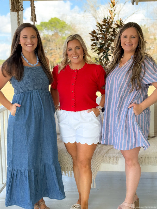 The Americana Scallop Top