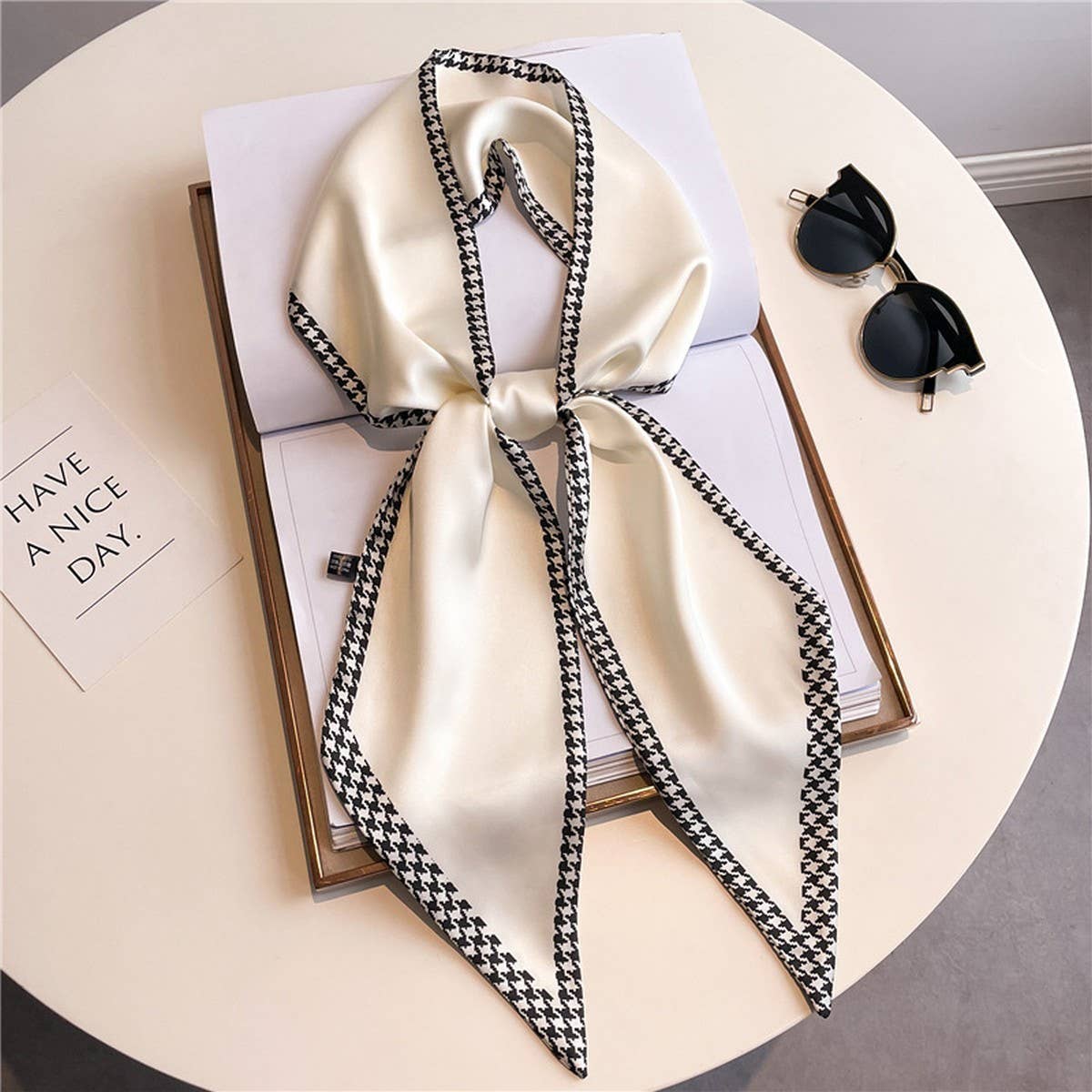 Versatile Narrow Commuter Head Scarf | Beige