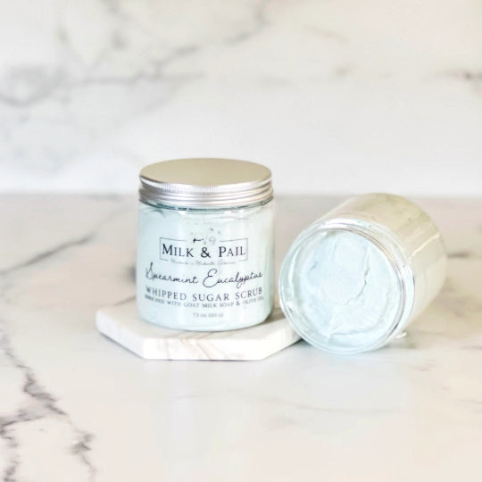 Spearmint Eucalyptus Whipped Sugar Scrub