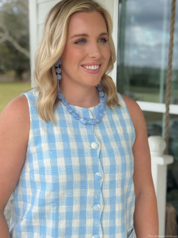 The Bluebell Gingham A-Line Dress