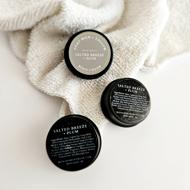 Salted Breeze + Plum Mini Goat Milk + Tallow Body Cream