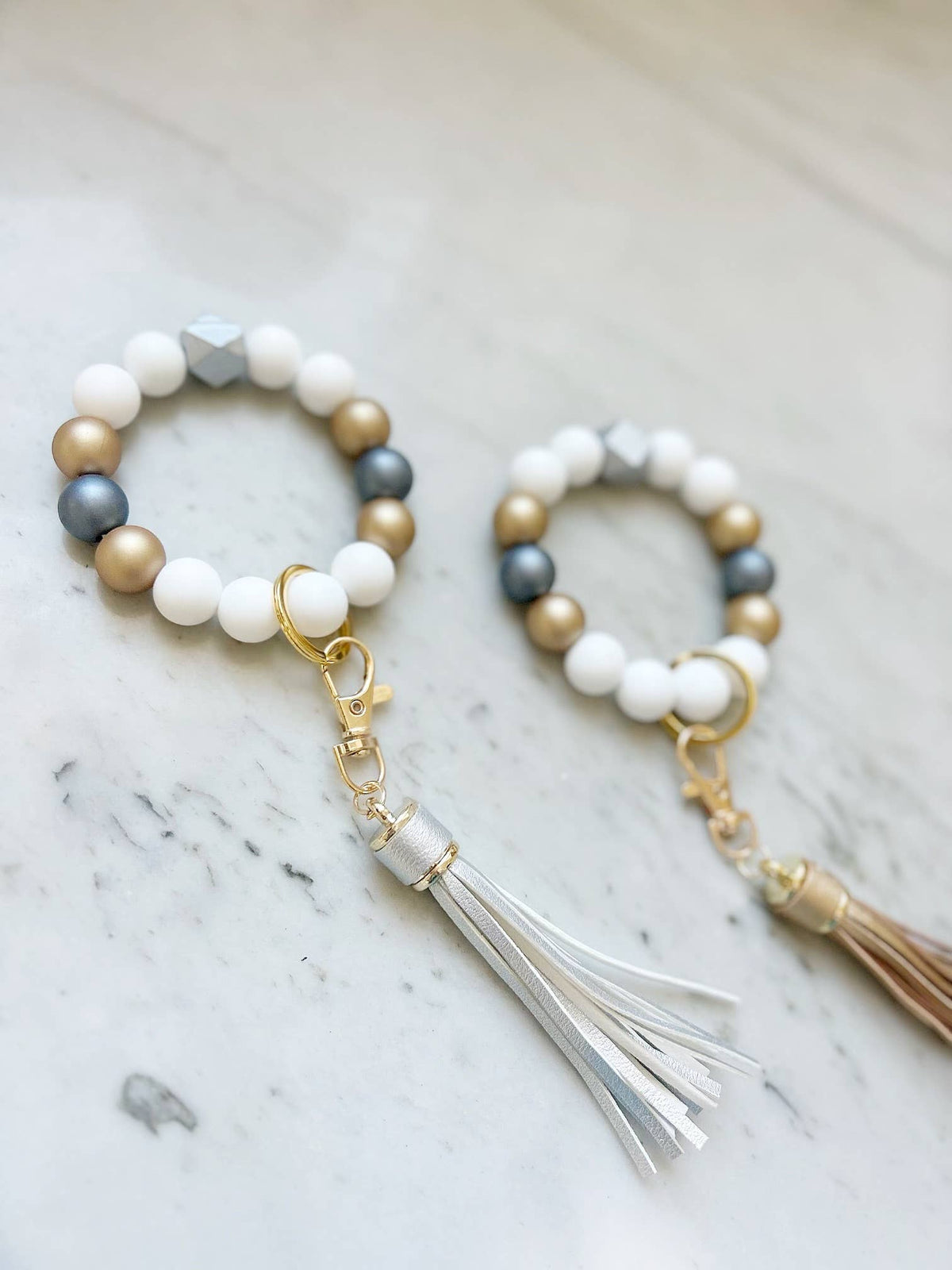 Two-Tone Wristband Keychain: No Phone Attachment, No Wallet