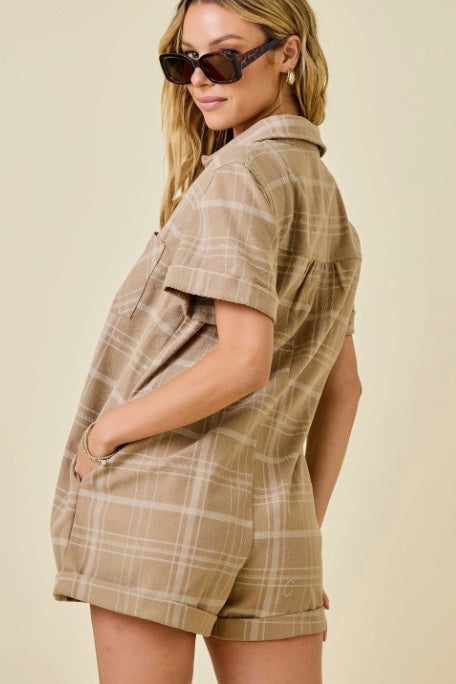 The Aspen Plaid Romper