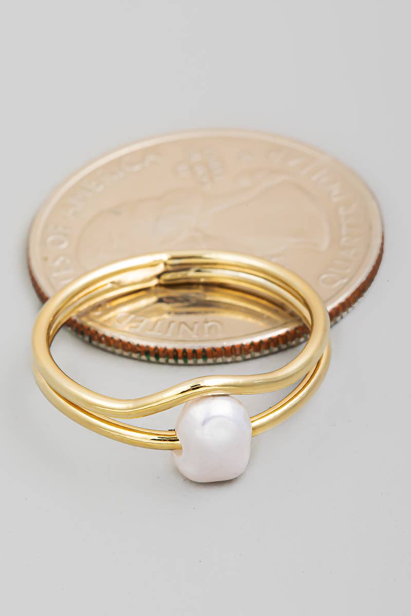 Pearl Charm Fashion Ring: G
