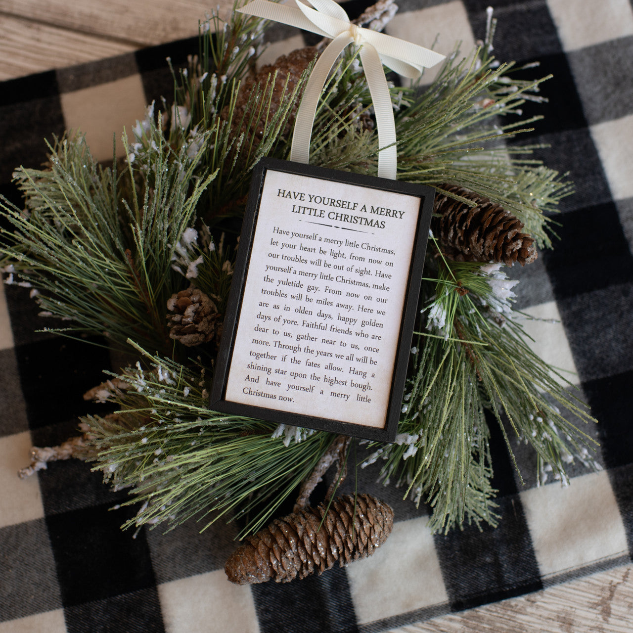 Merry Little Christmas Hanging Sign Ornament