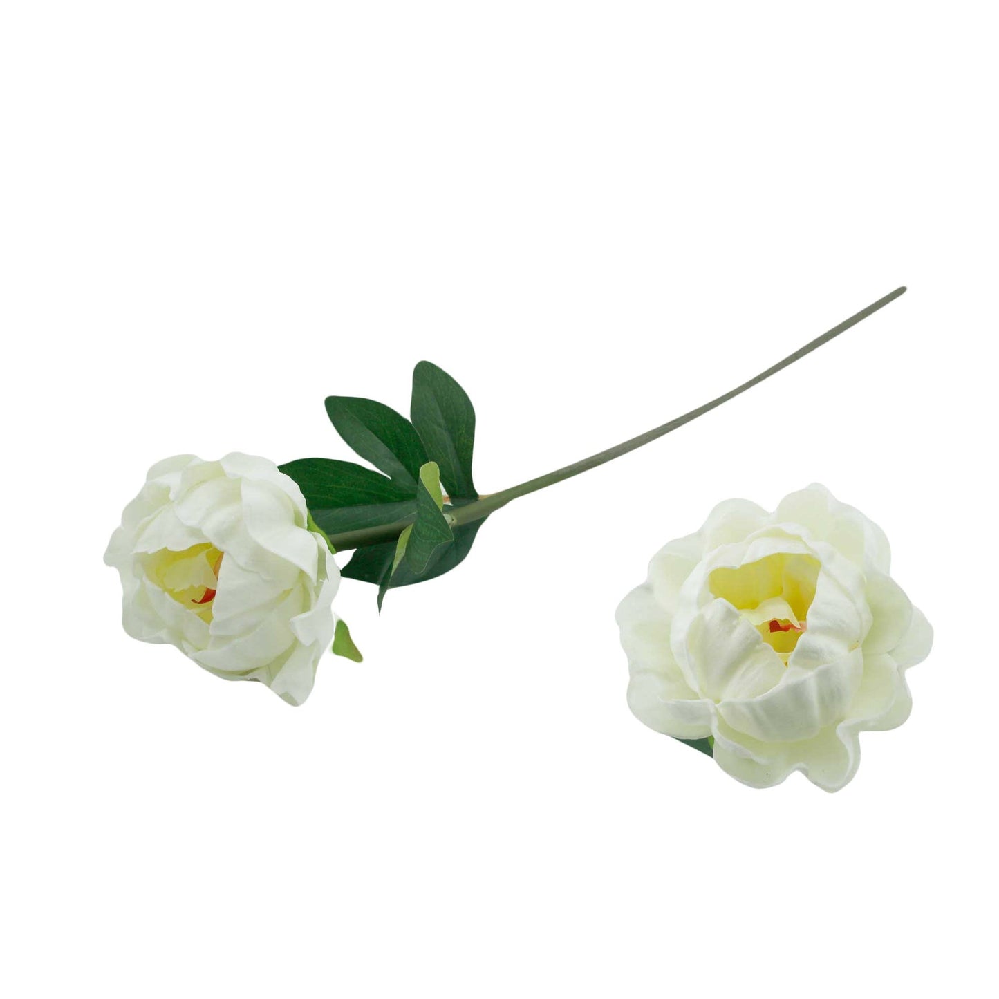 20"Real Touch Peony Stem: Ivory