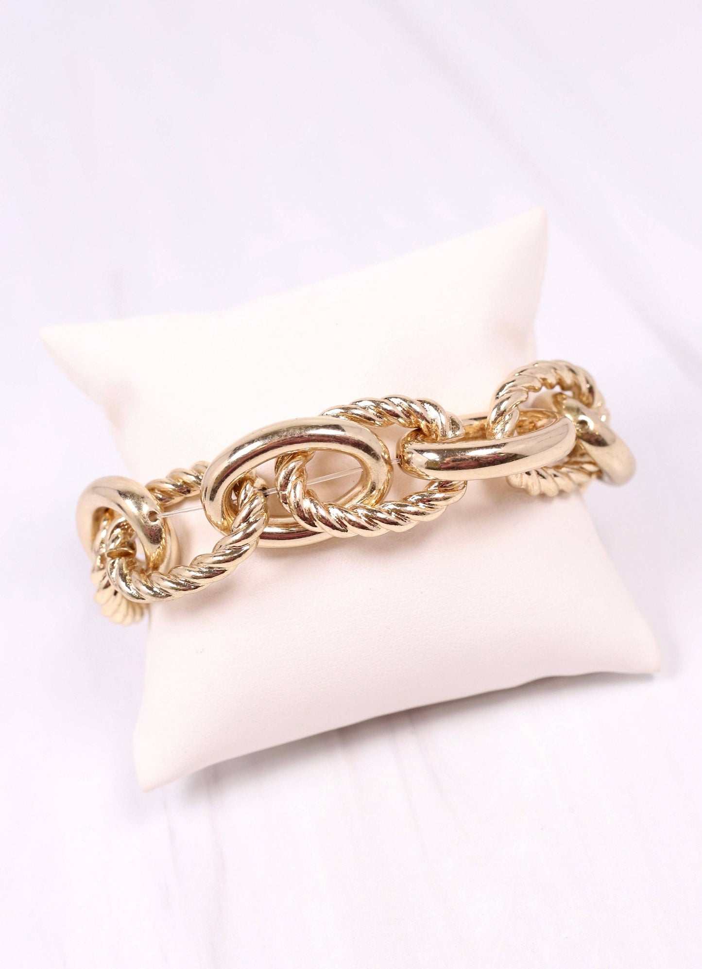 Gold Cates Link Stretch Bracelet
