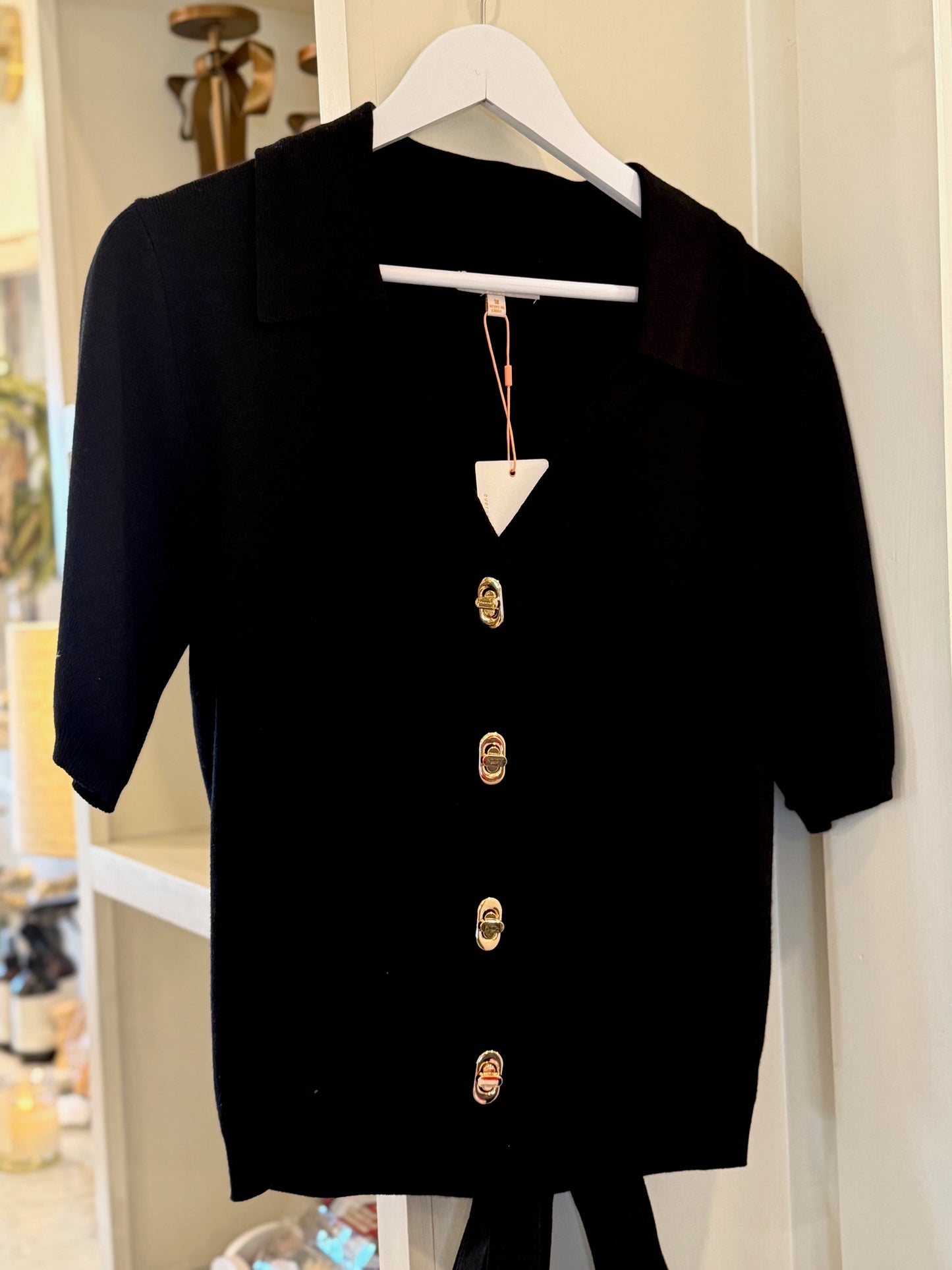 Luxe Link Button Knit Top