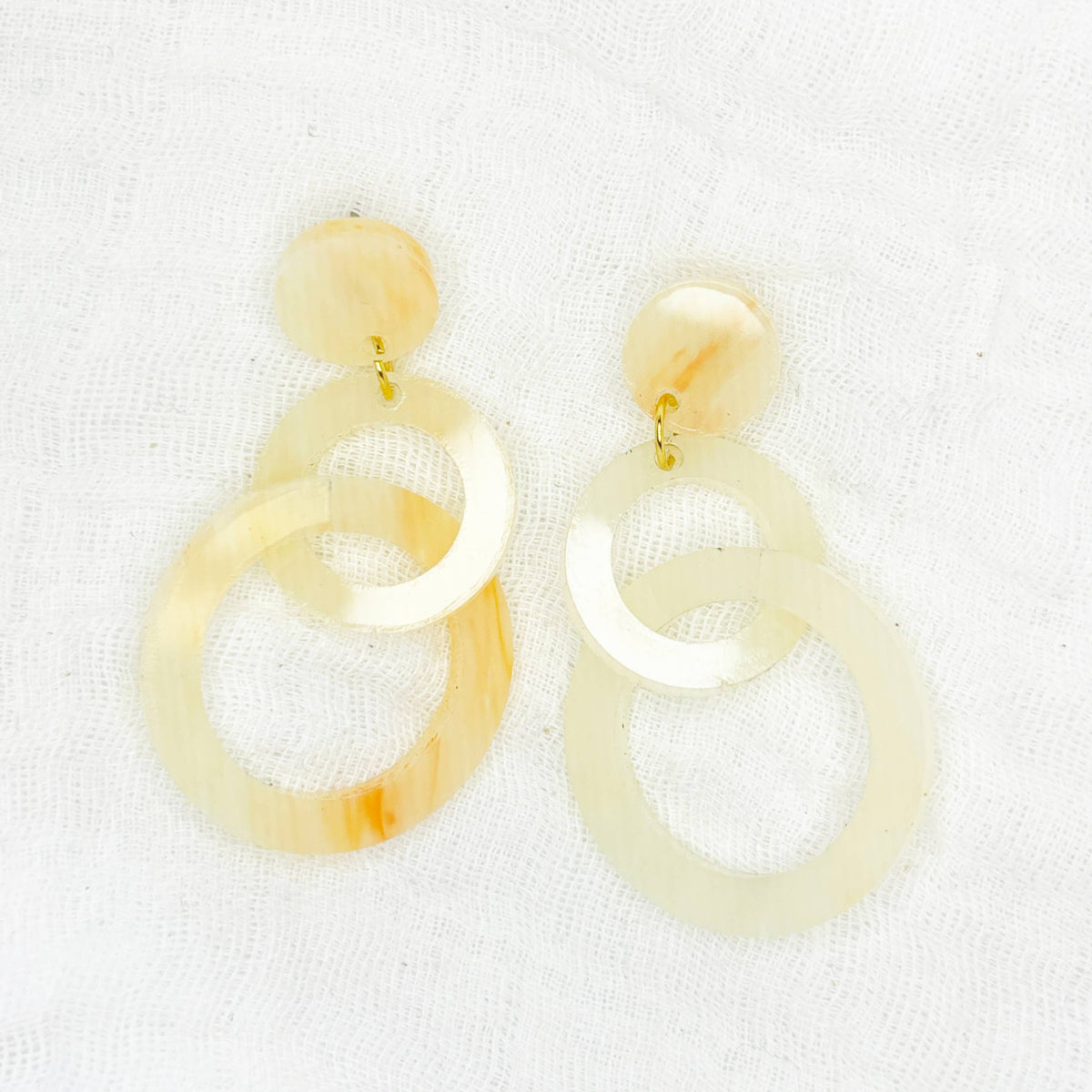 Trinity Earrings: Alabaster