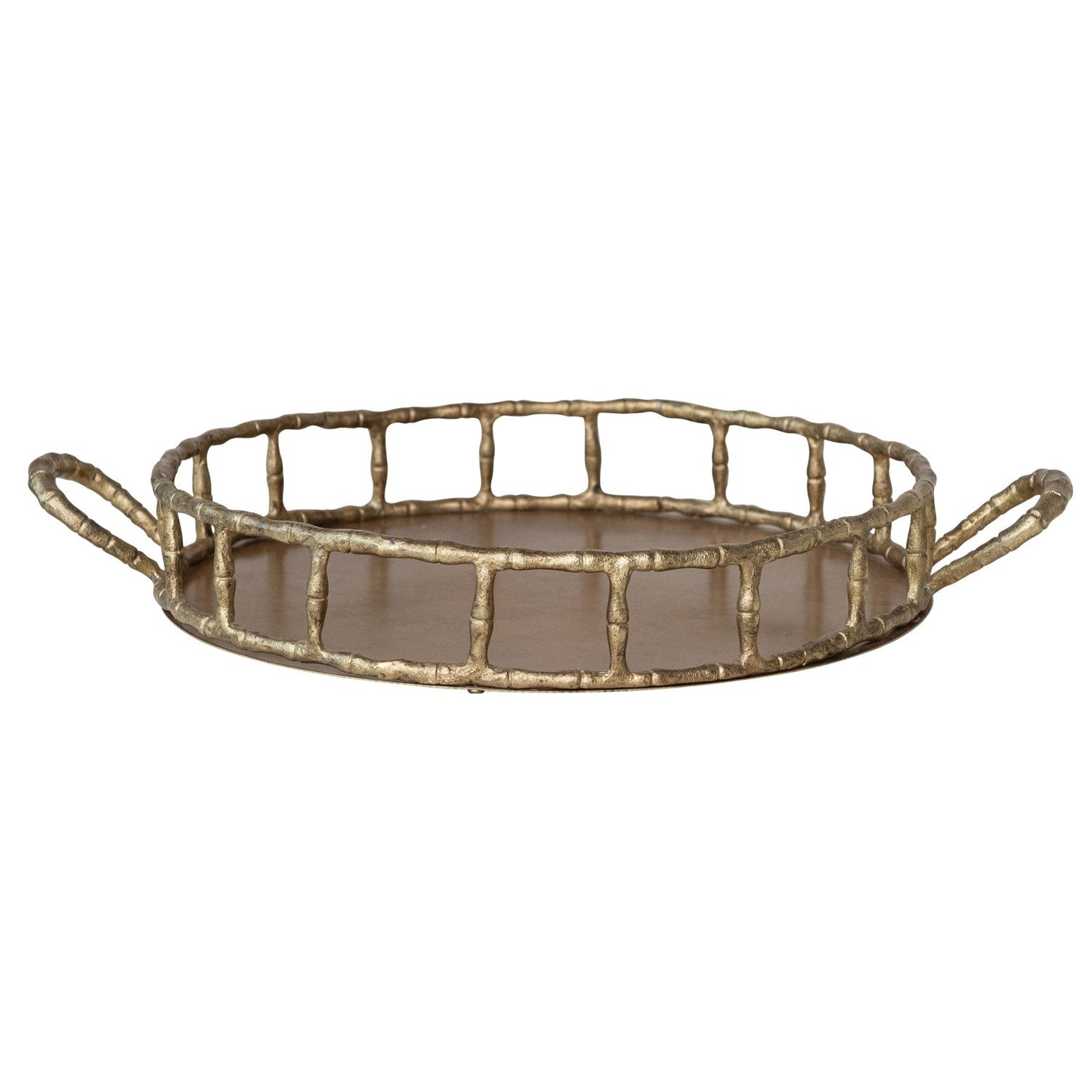 Cast Aluminum Faux Bamboo Tray