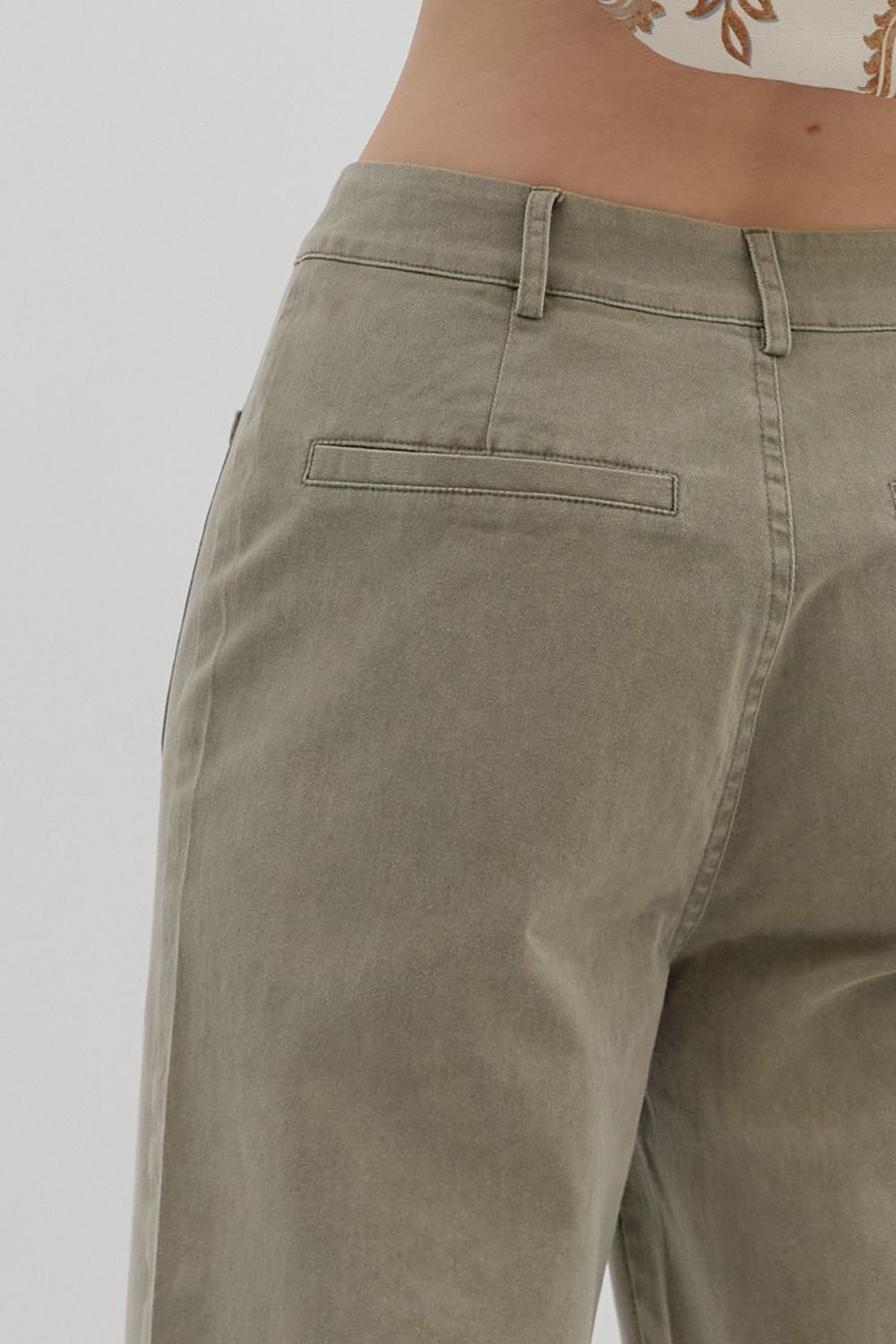 Olive High Rise Wide Leg Pants