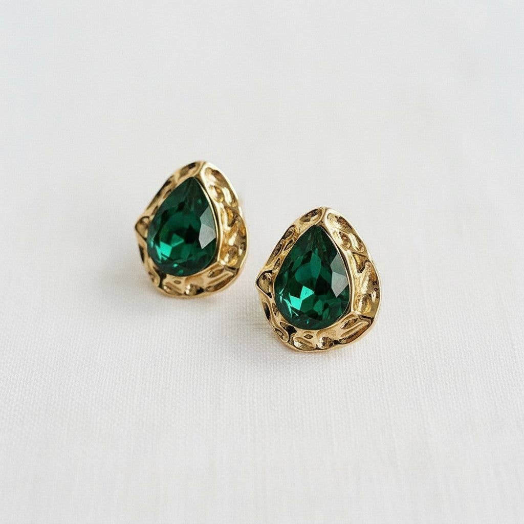 Elegant Waterdrop Gemstone Dangle Earrings