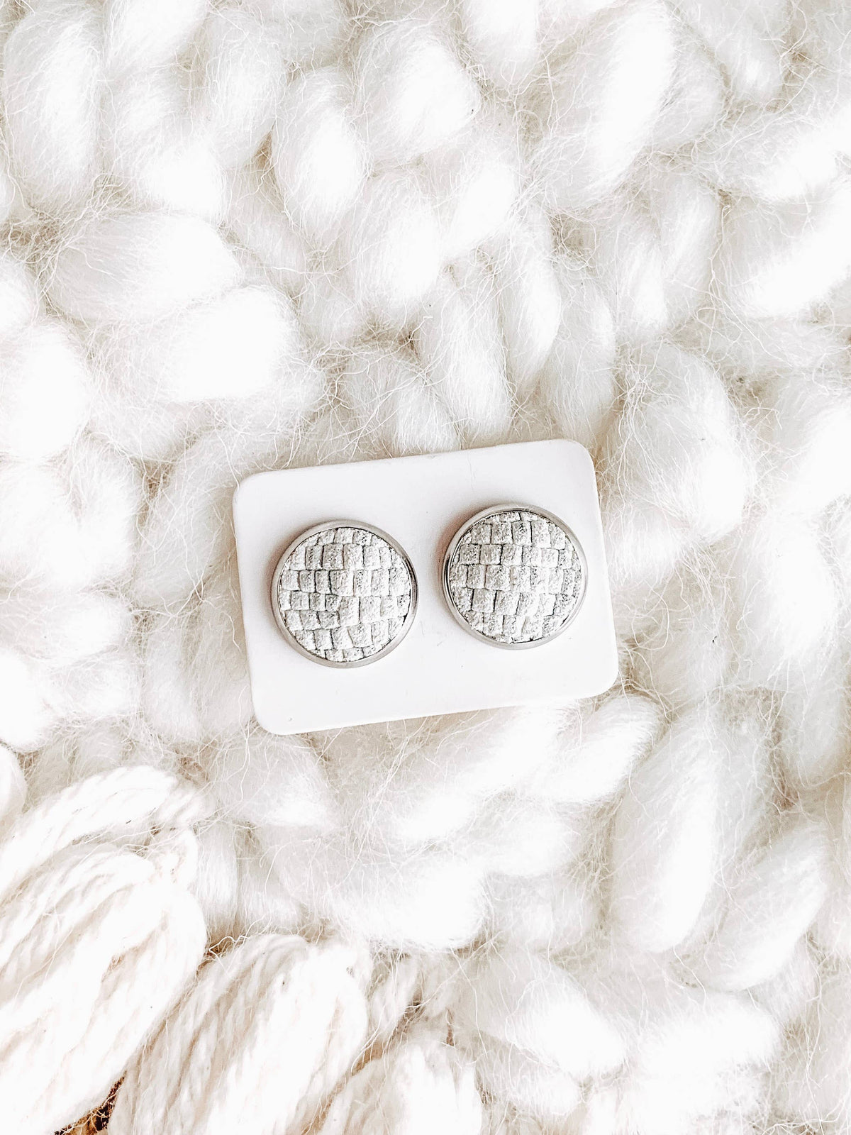 Tinsel Leather Earrings