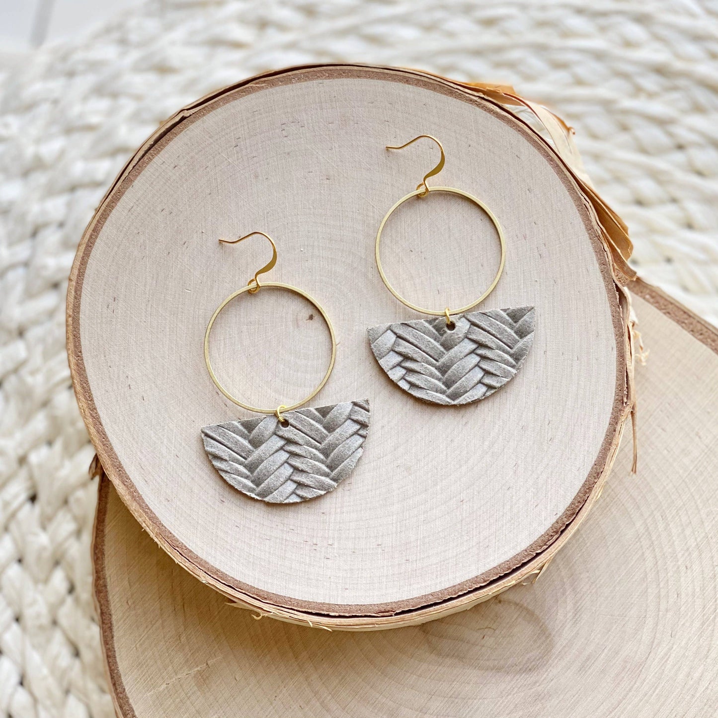 Canyon Hoops | Stone Braid