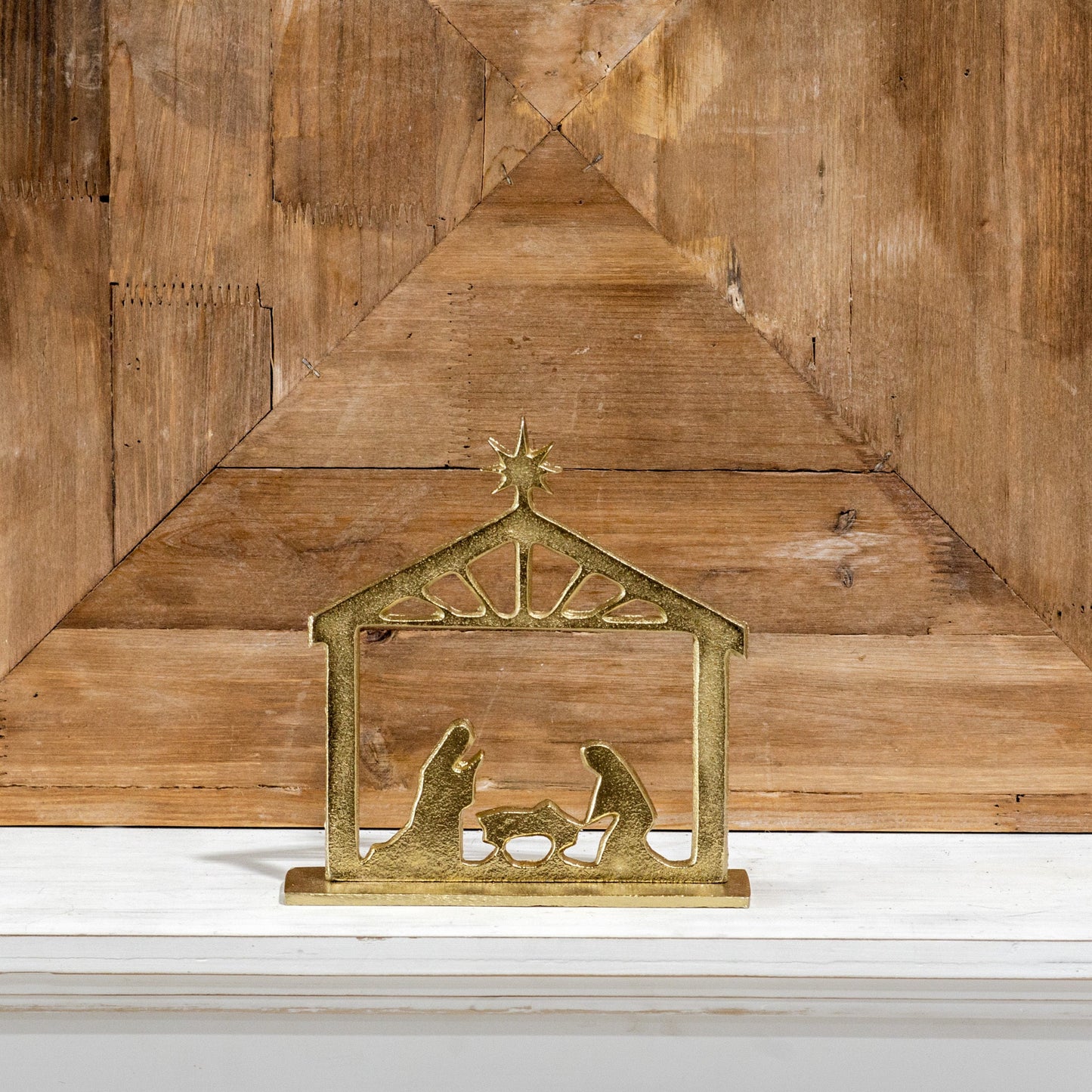 8" Gold Table top Nativity