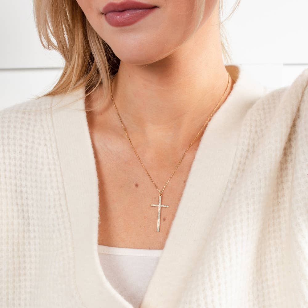 Faithfully Crystal Cross Necklace