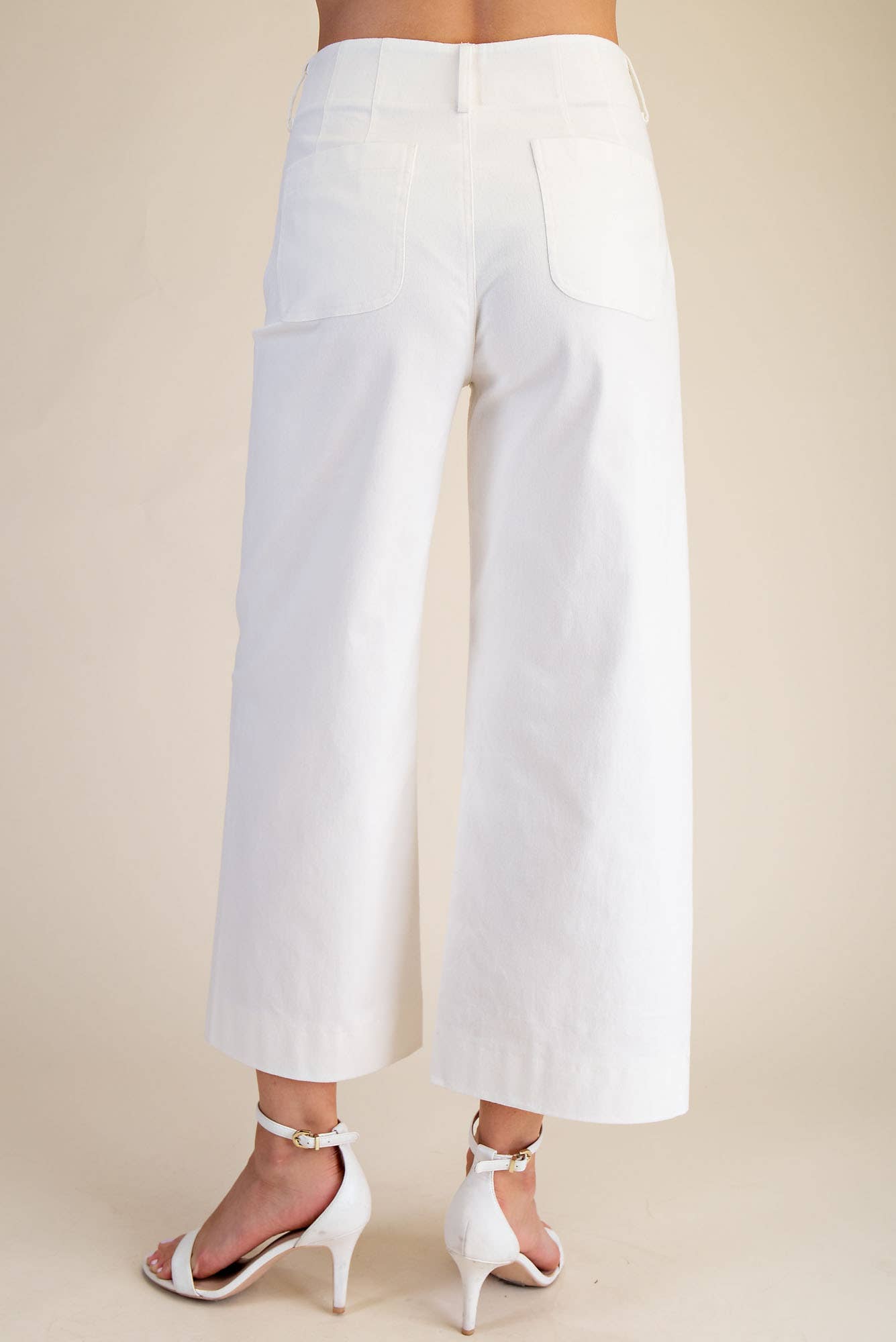 Colette Wide-Leg Scallop Pocket Pants