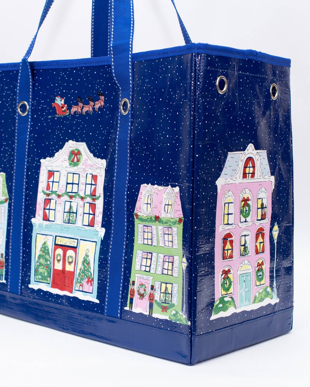 Christmas Village Market Tote | 18.5x14x8.5