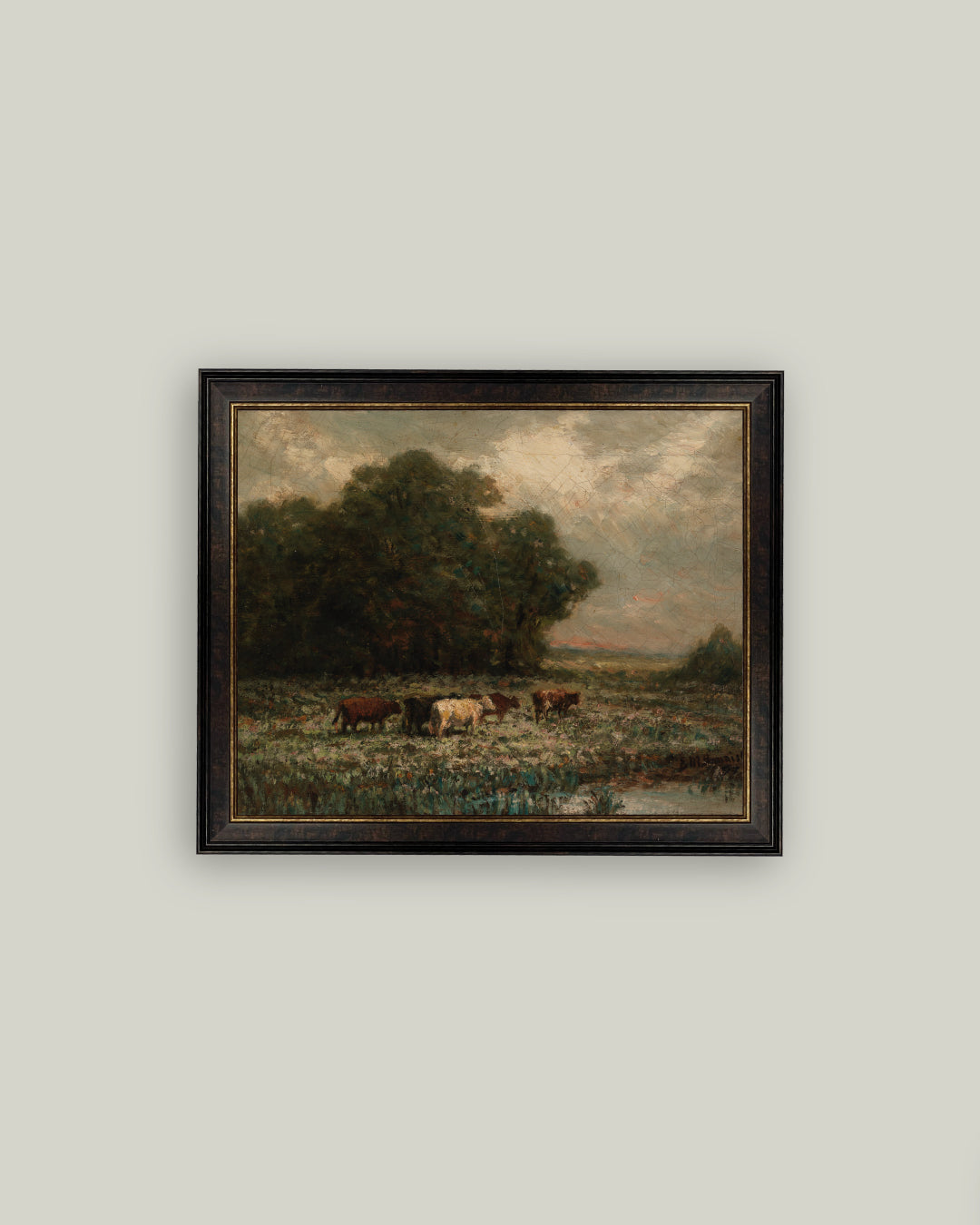 Cattle Grazing by Edward Mitchell Bannister Brown Copper