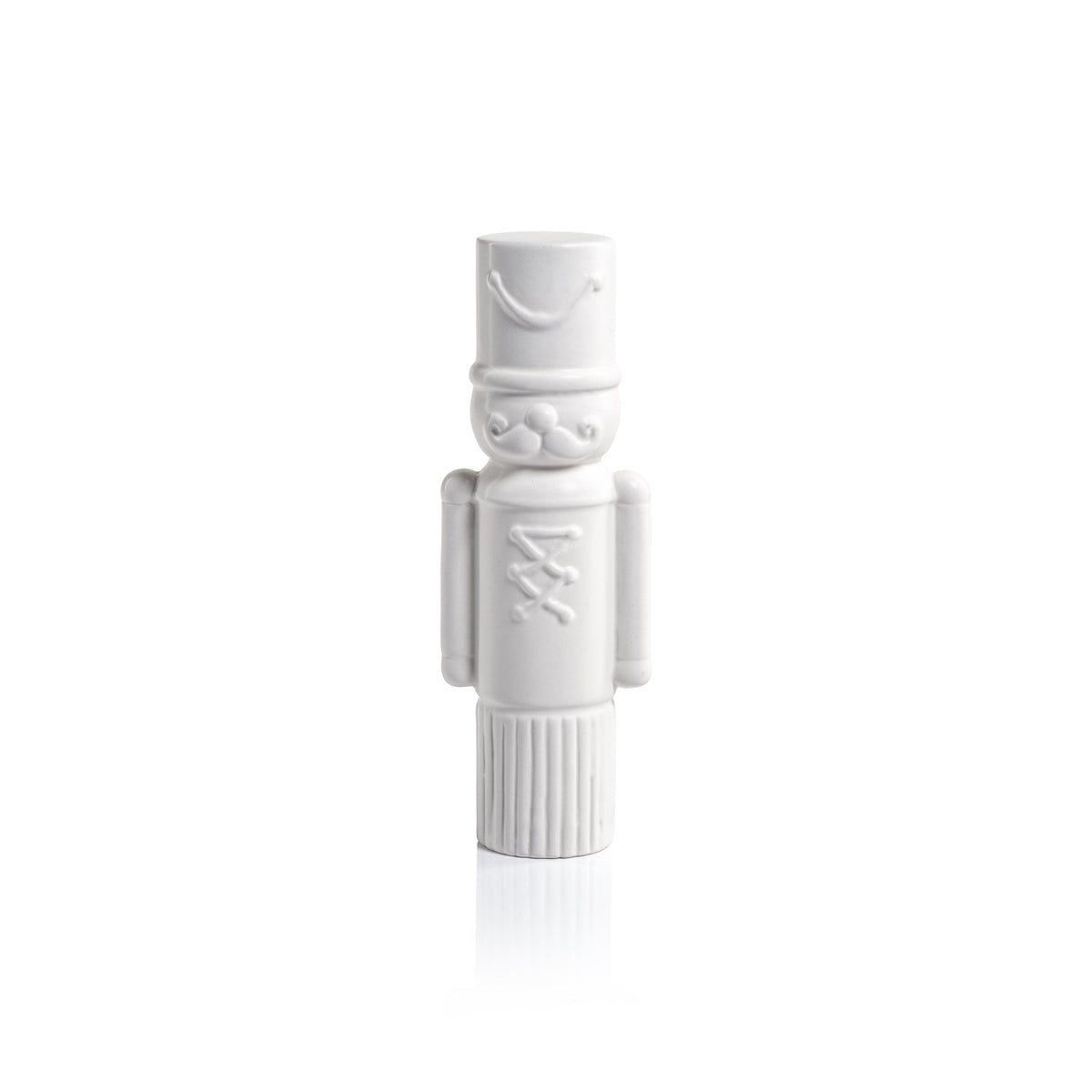 Decorative Ceramic Soldier - Matt White - Medium