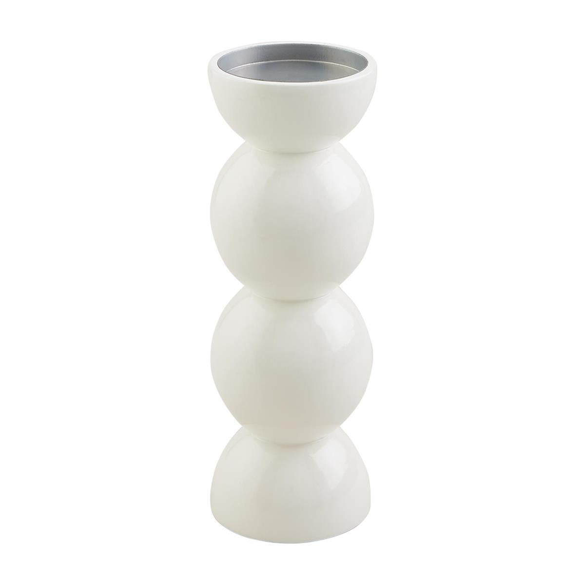 White lacquer Candlestick