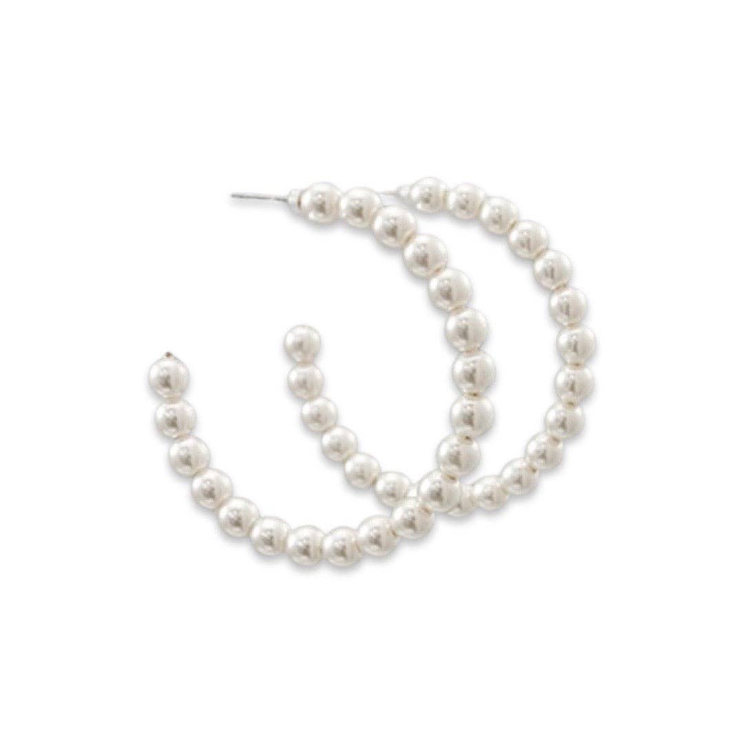 Pearl Hoop Earrings