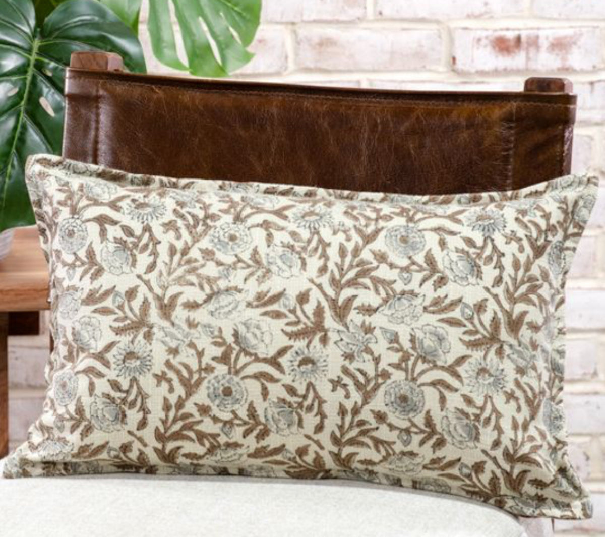 Floral Pattern Pillow 12 X 20"