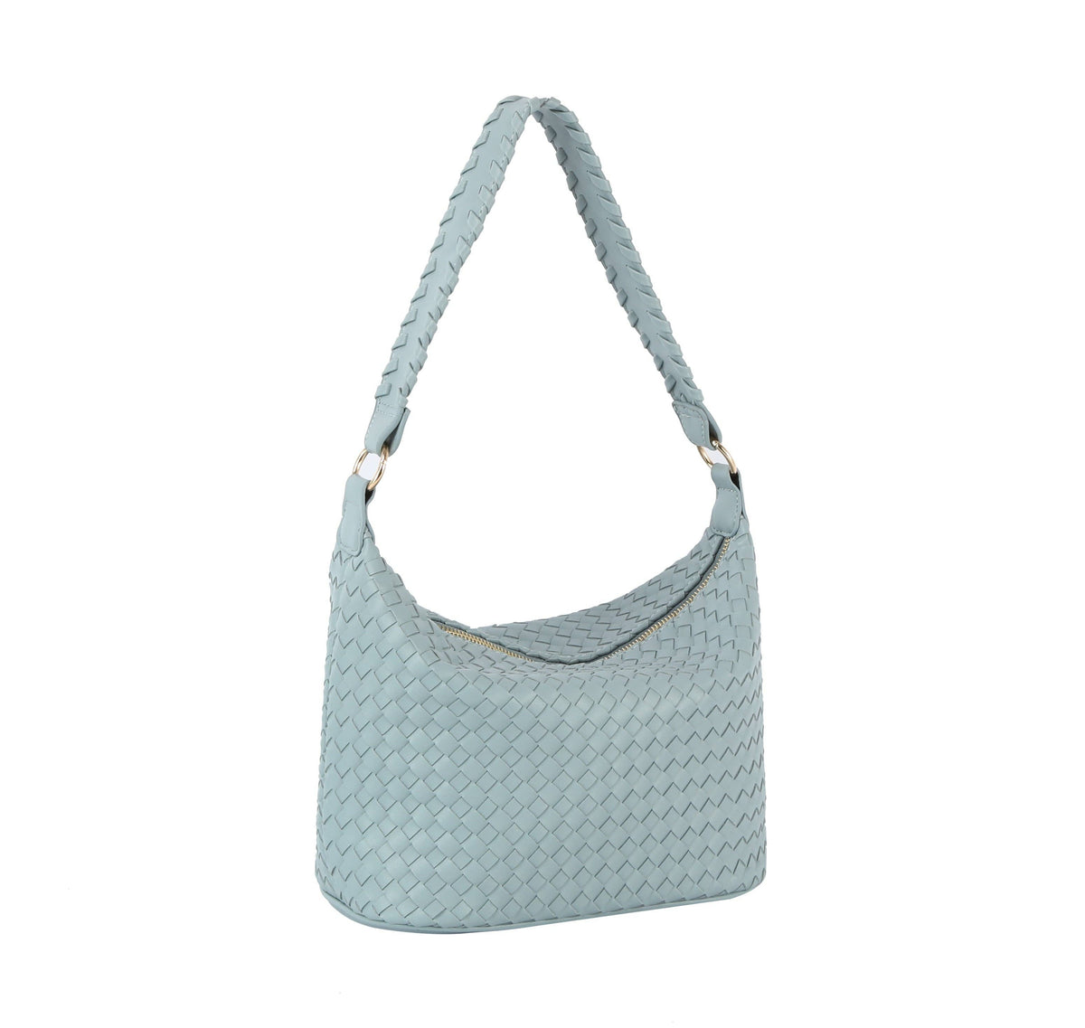 Woven hobo bag: STONE